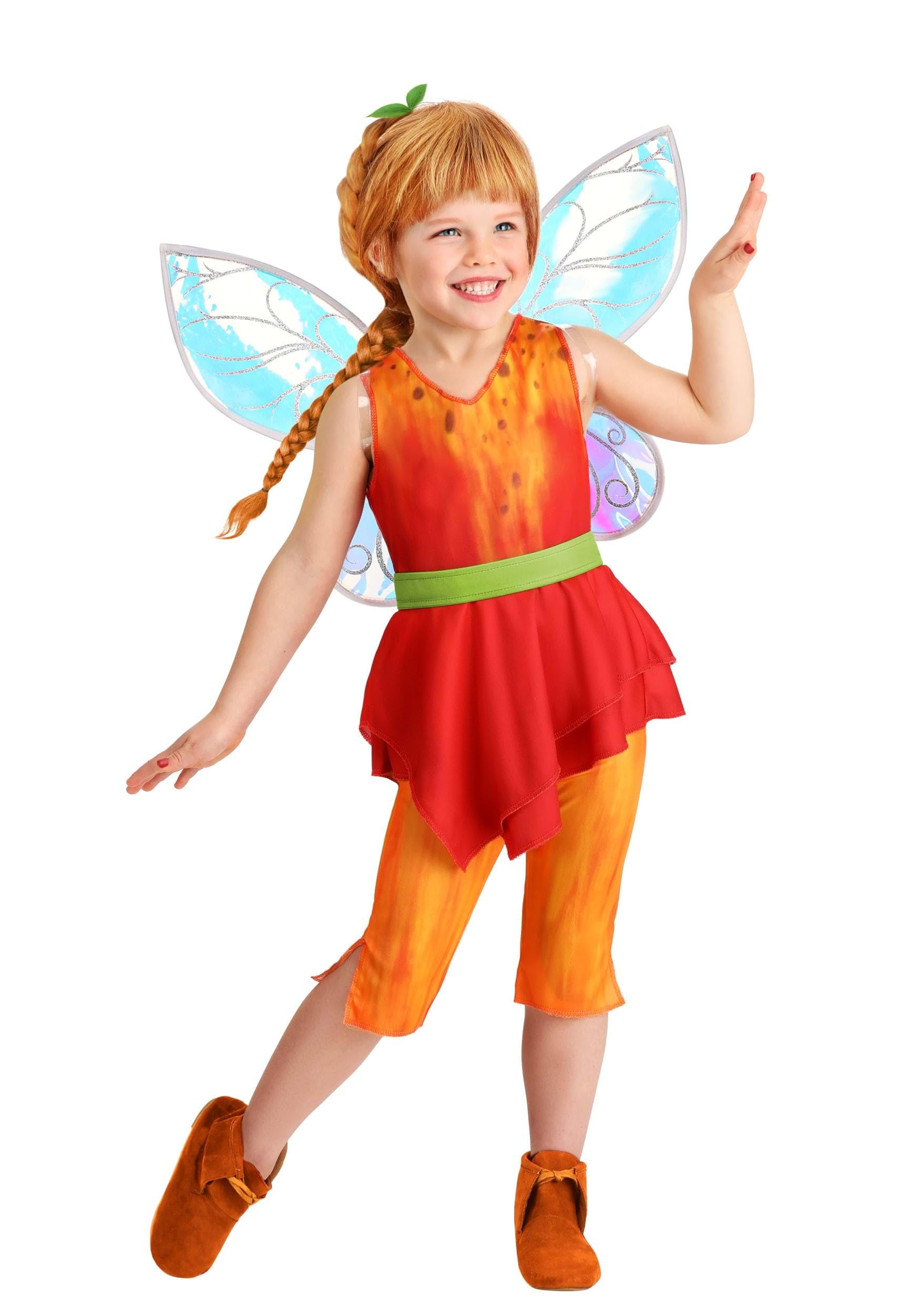 Toddler Disney Fairies Fawn Costume for Girls - Officially Licensed Fairy Outfit with Tunic, Pants, Belt, & Wings