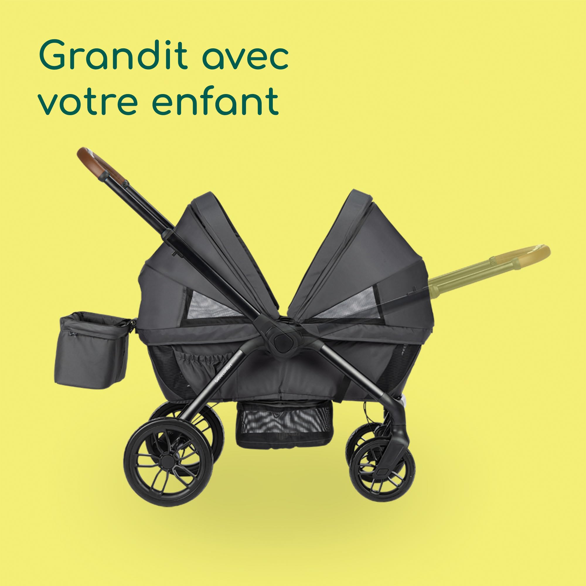 Bebeconfort Helios Poussette Double 0-4 ans 0-22 kg 2 Sièges Face-à-face Tout-terrain Pliage Compact