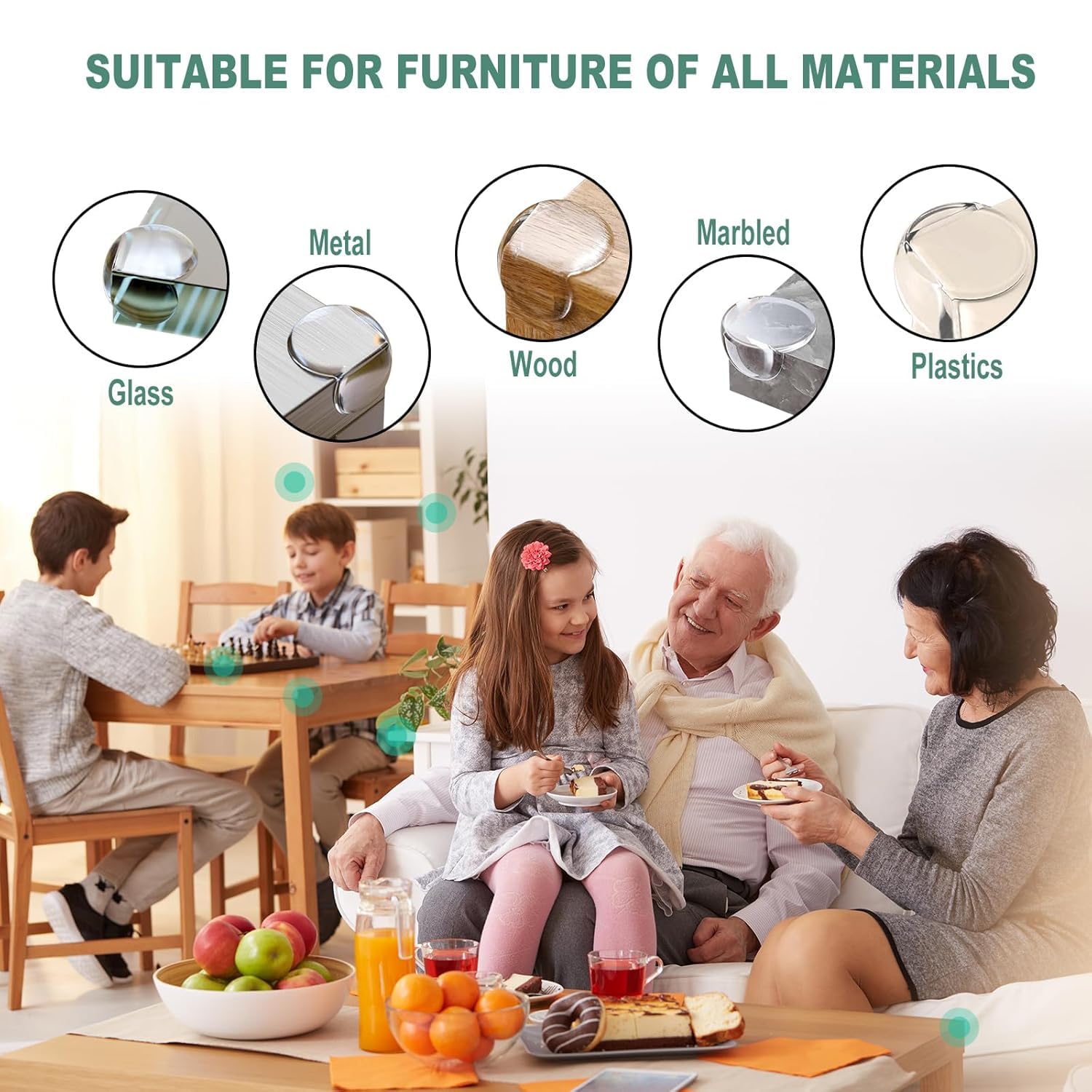 KESI ORNAMENTS 8 Pack Round Corner Protector Baby Proof Clear and Transparent Bumper for Baby Safety, Table Corner Protectors, Table Edge and Furniture Guards - Image 6 thumbnail
