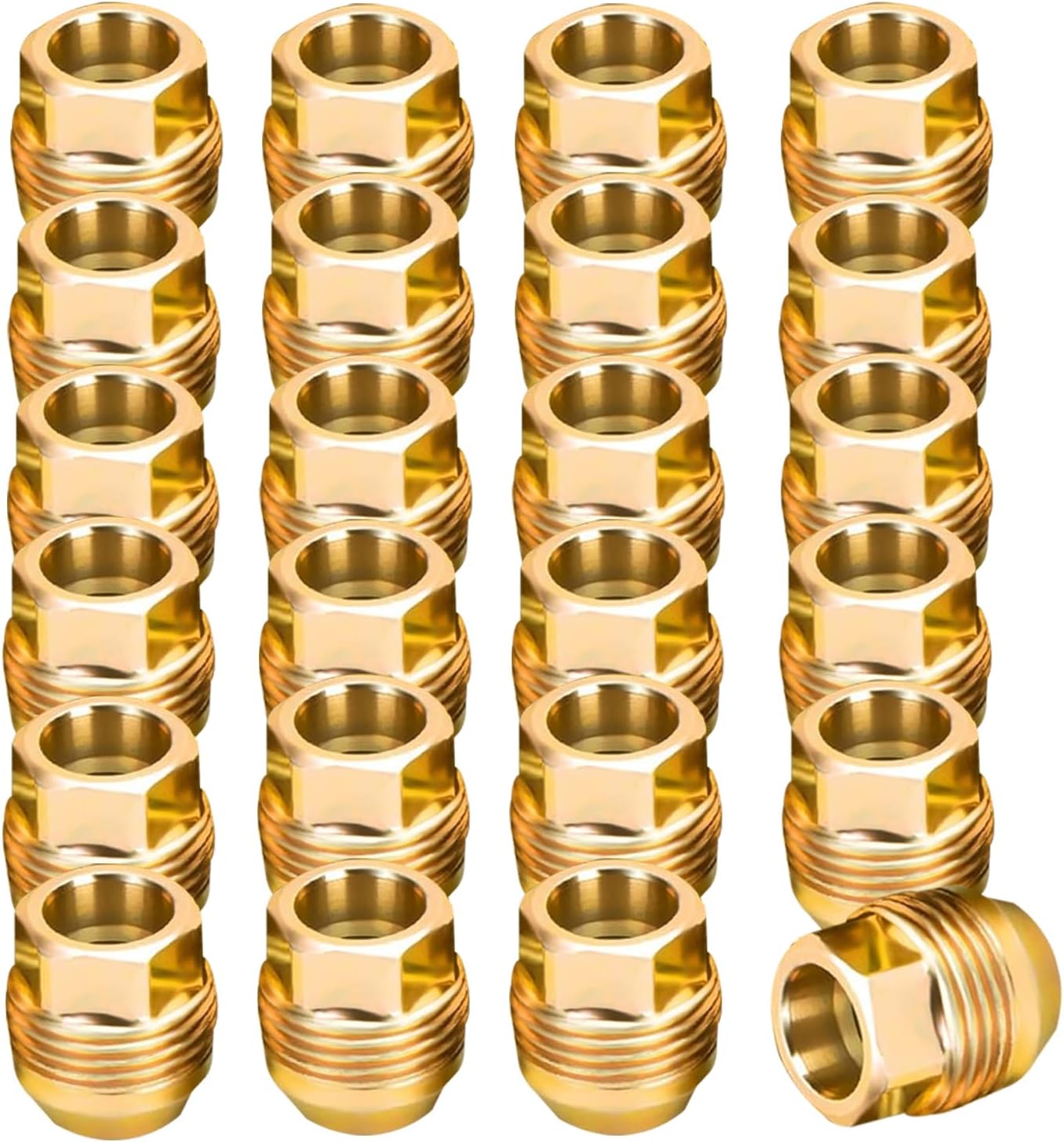 14mmx1.5 OEM Factory Wheel Lug Nuts Replacement for Sliverado Sierra 1500 Yukon Avalanche Suburban Express 1500/ K1500/ C1500 Escalade Traverse Yukon 14x1.5 Studs 6 Lug Wheel, Set of 24 24 Pcs