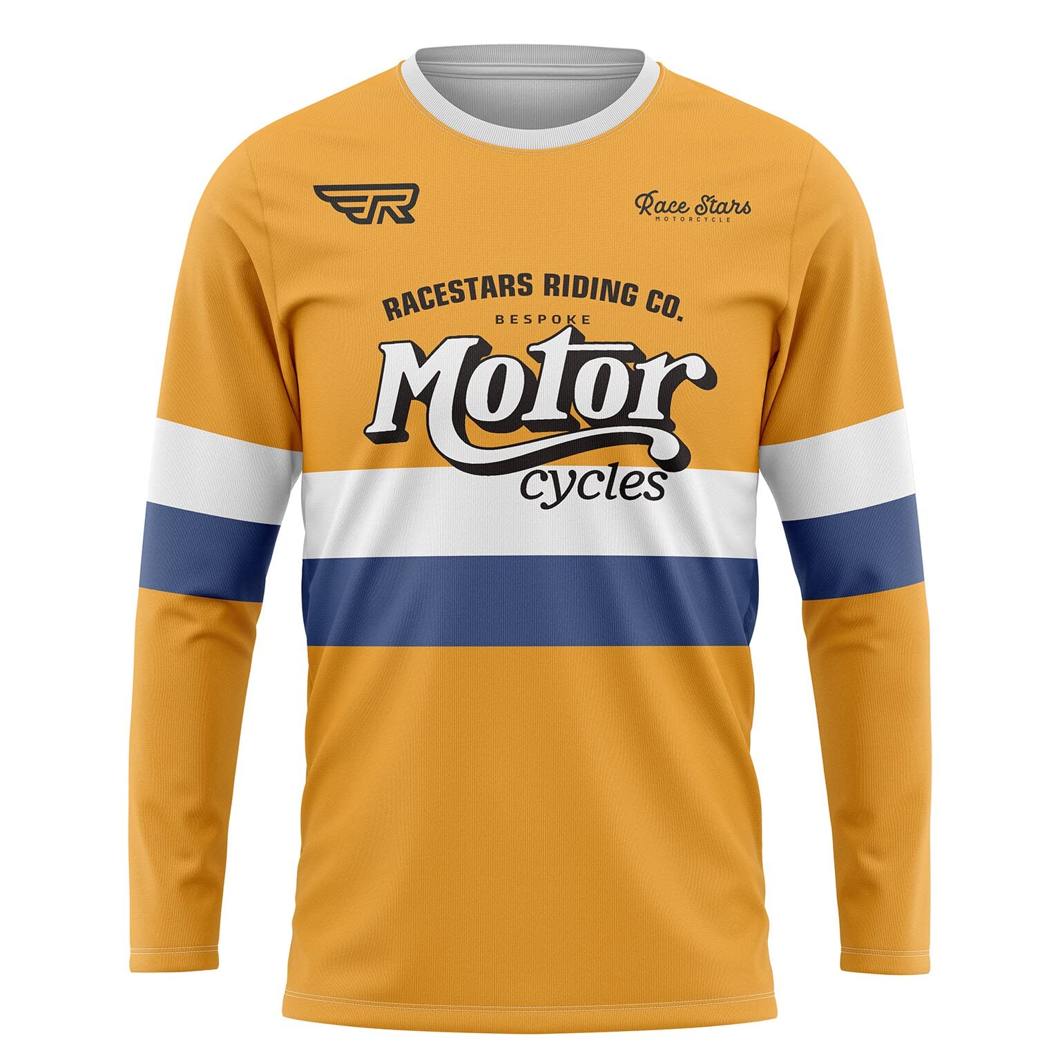 RACESTARS Mountain Bike T Shirt Men's Cycling Jersey Motocross Long Sleeve Anti-uv Dirt Bike ATV Enduro MTB Jersey Sportwear