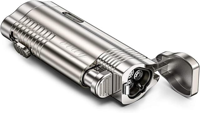 VVAY Triple Jet Flame Lighter Gas Butane Refillable, Adjustable Flame (Sold without gas)