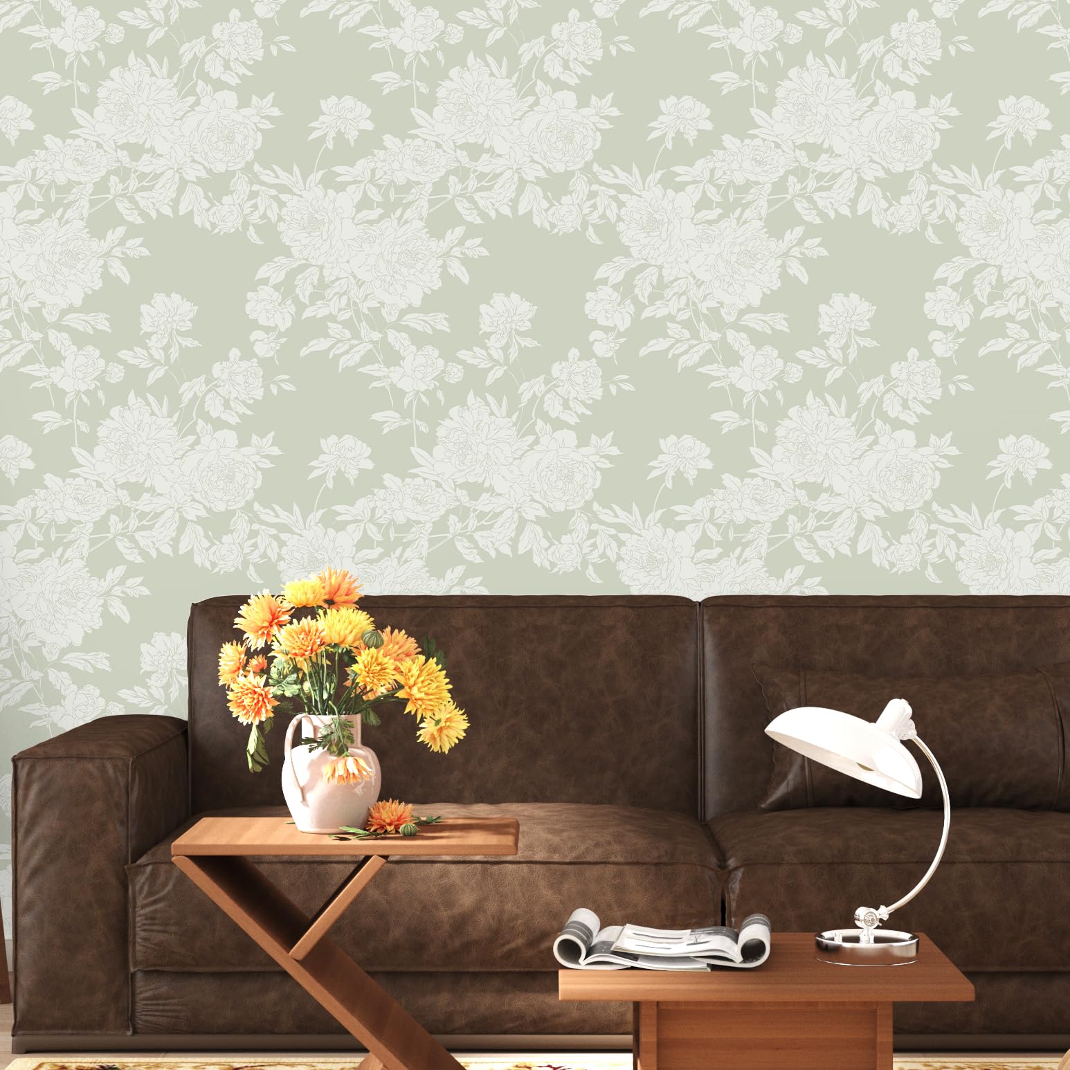 Heroad Peel And Stick Wallpaper Colorful Leaf Contact Paper Floral Removable Wal