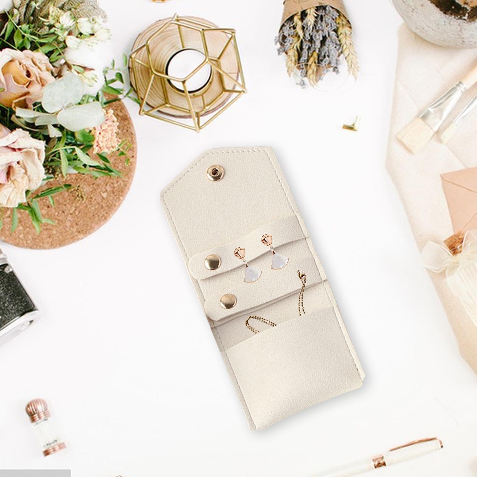 Mini Schmuck Reisetasche 3-tlg. - Faltbarer Schmuck-Organizer Mit Samt