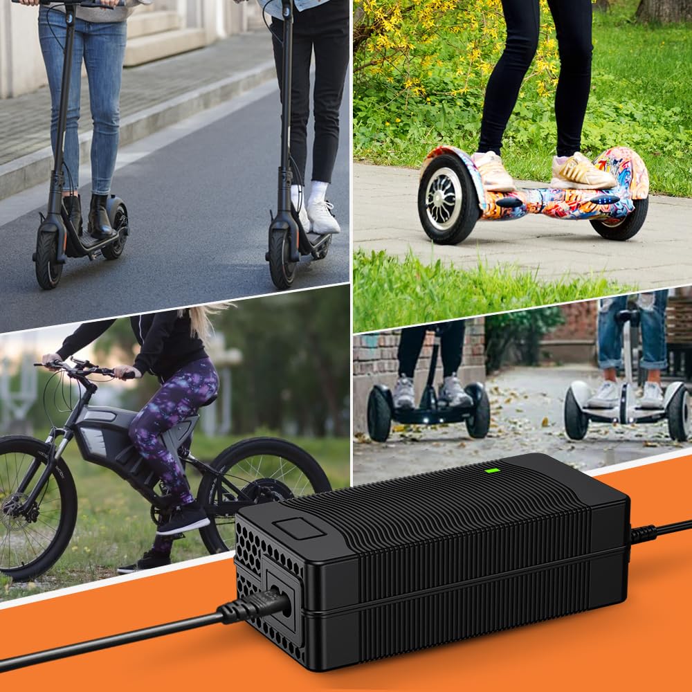 Cargador Patinete Eléctrico 54.6V 2A Universal Baterías Litio 6 Conectores 48V Adaptador Xiaomi M365