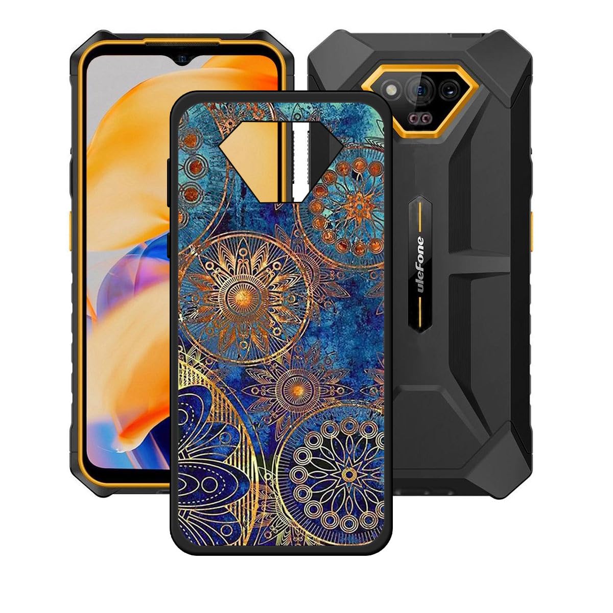 LCEHTOGYE Cover per Ulefone Armor 20WT + Pellicola Protettiva in Vetro Temperato,Nero Custodie Morbido Silicone Case Ultra Sottile TPU Custodia per Ulefone Armor 20WT (5,65) - KE10