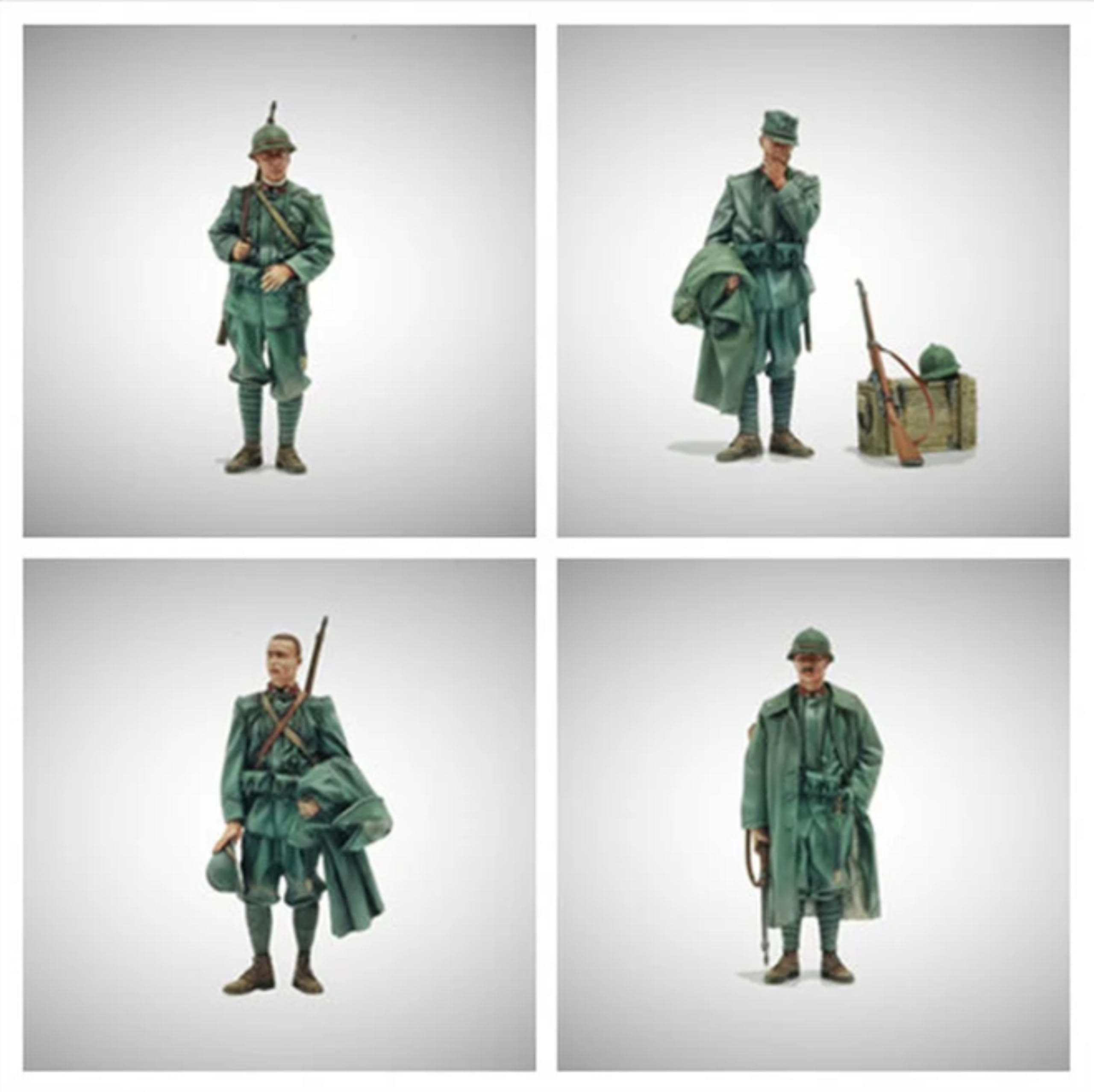 1/35 Kit de Modelo de Soldado en Resina, sin Pintar y sin Montar (4 Figuras) //l2b5J27