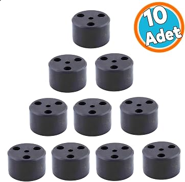 Mobilya Ayak Y kseltici Baza Aya  Koltuk Kanepe Alt  Puf Ayaklar  Y kseklik=3.7 cm Siyah 10 Adet