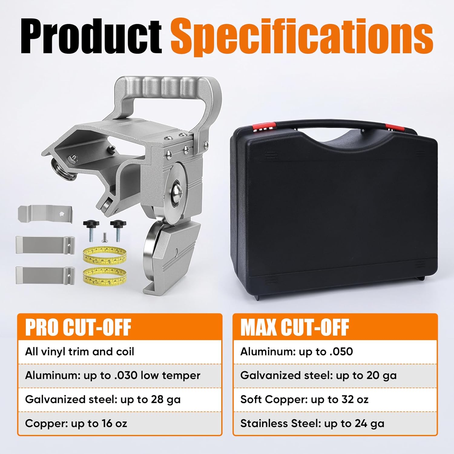 10379 PRO Cut-Off Tool with Case, Precision Cutter Compatible with Tapco Pro 14 HD, MX & MAX-I-MUM XL Series Brakes, Heavy-Duty for Metal & Vinyl, Pro Cut-off Tool