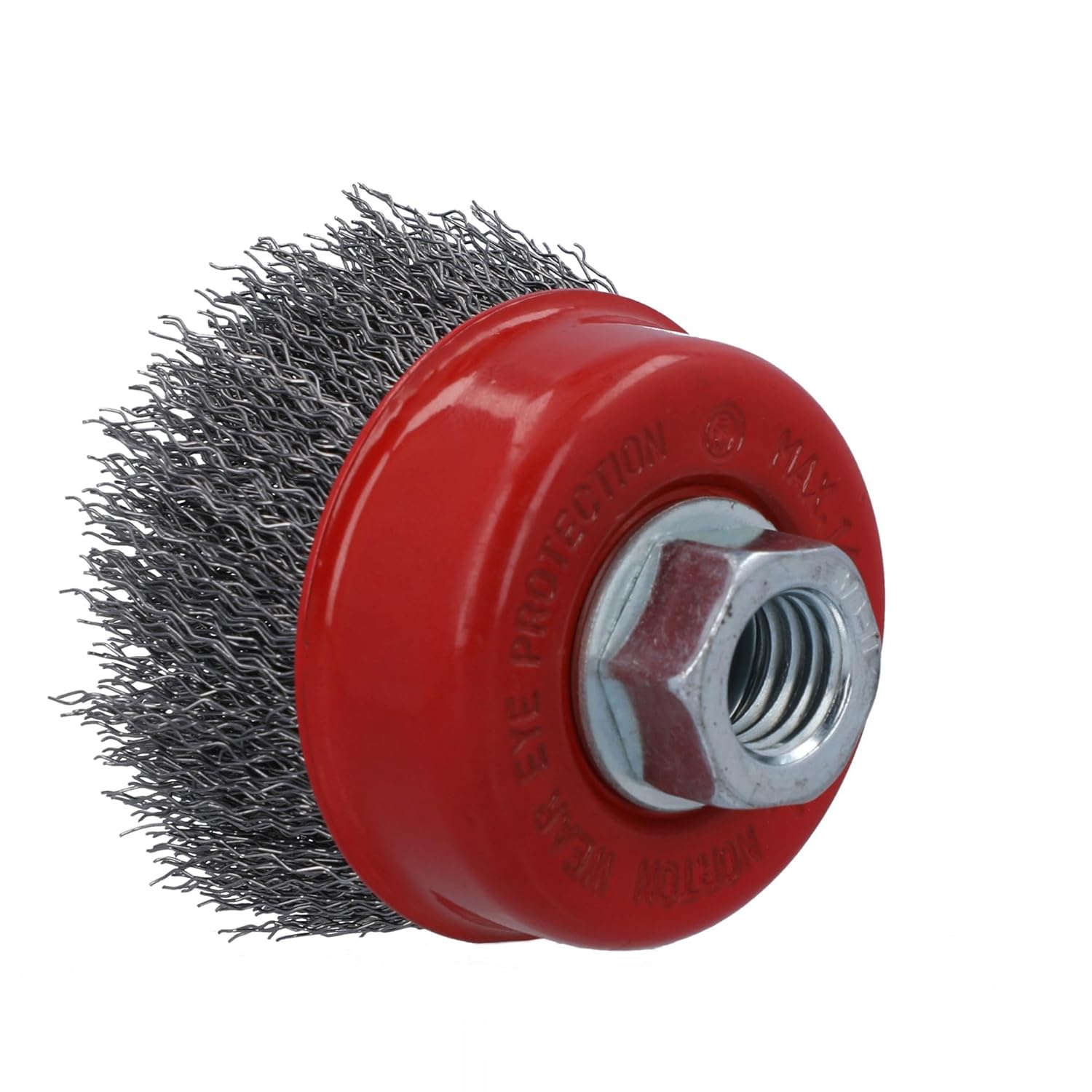 Norton Wire Brush, Clipper 3" Wire Cup Brush for Angle Grinder, Carbon Steel Metal Brush for Cleaning, Crimped Wire Metal Brush, Pack of 1