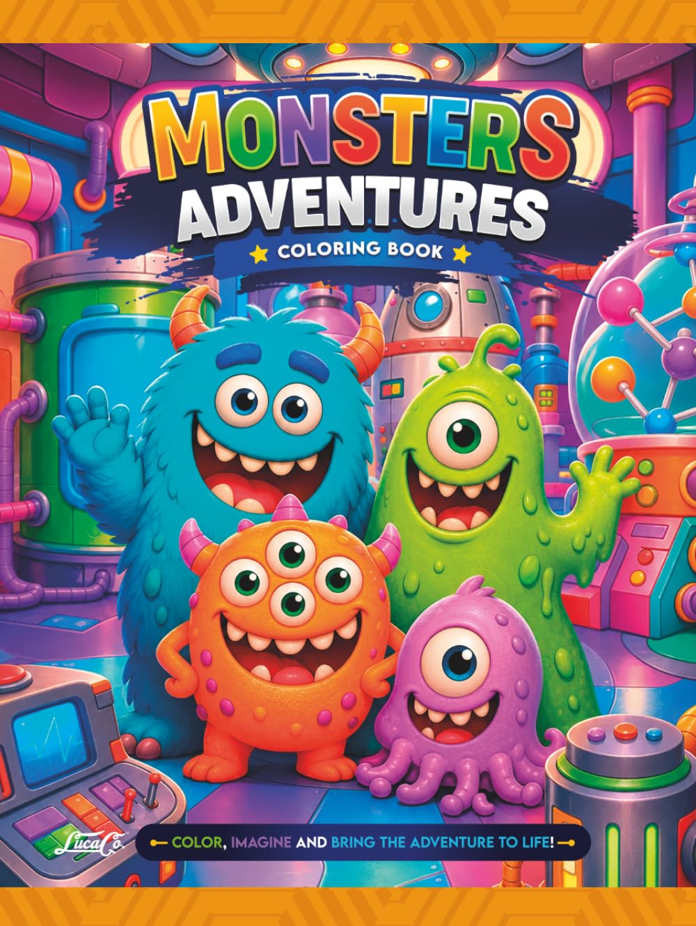 Monster World Adventures Coloring Book: Cute and Friendly Monsters for Creative Coloring Adventures