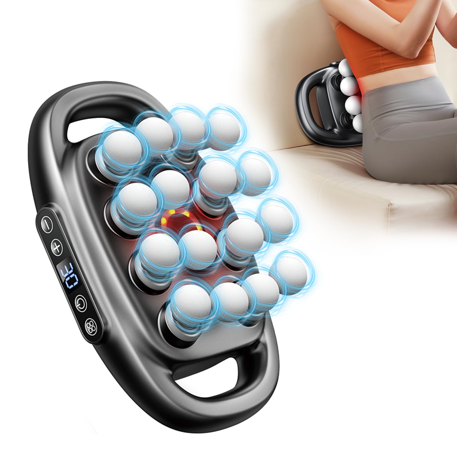 16-Head Massage Gun Kit With 3 Modes And 30 Levels Of Adjustable Strength Electric Deep Tissue Massager For