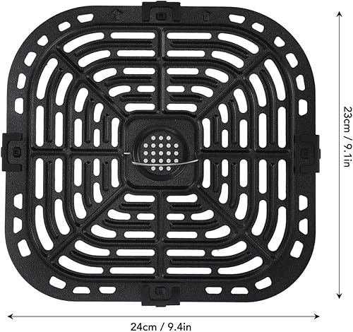 Miniatura 2 de Bandeja de repuesto para freidora de aire, bandeja de parrilla de freidora de aire mejorada de 9.4 x 9.1 in, bandeja para freidora de aire