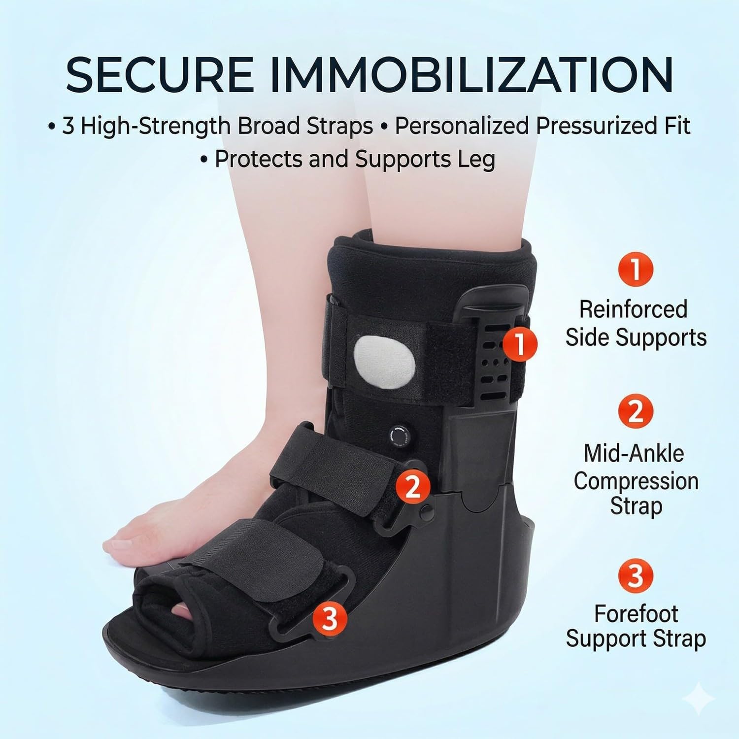 Ferula Tendinitis Aquiles, Férula Para Inmovilizar El Pie, Férula Pie Caido, Metatarsal Pie Caido Para Fractura De Pie Y Esguince De Tobillo, Inmovilizador Ajustable