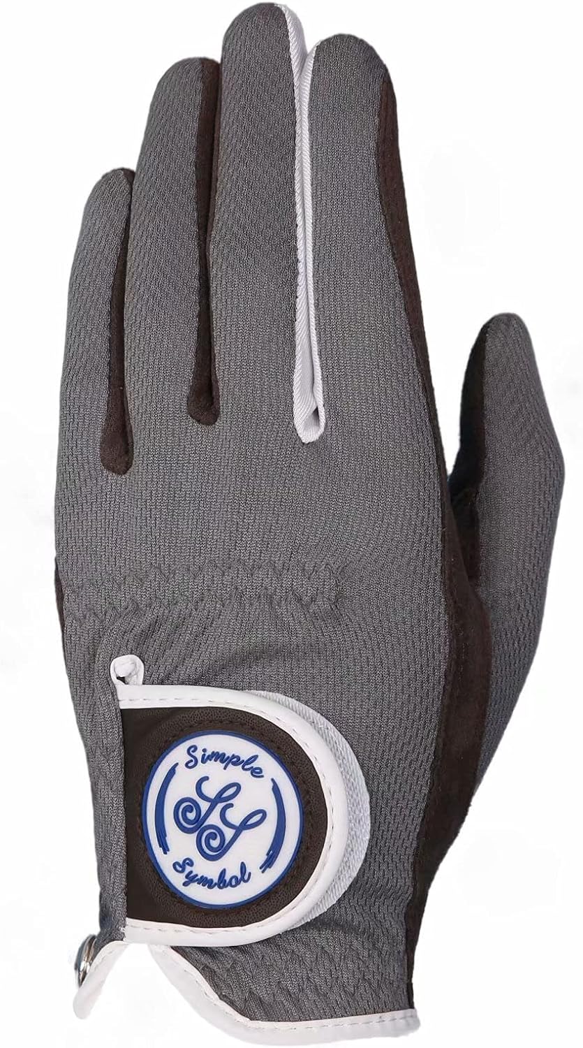 Men's RainGrip Golf Glove,Hot Wet Weather Comfort,Six Pack (Six Left Hand Or Six Right Hand) Four Colors,White/Green/Navy Blue/Grey, Left Hand Right Hand(Grey,L,Left)