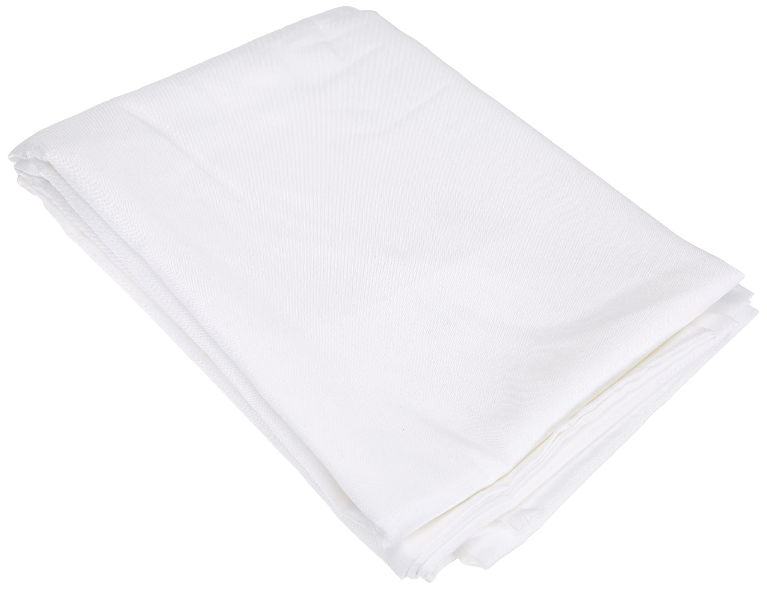 Soleil d'ocre, Alix Nappe Rectangle Anti-tâches, Polyester, Blanc, 140x300 cm