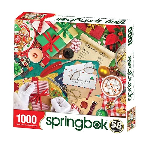 Miniatura 2 de Springbok 's Rompecabezas de 1000 piezas de escritorio de Santa - Fabricado en Estados Unidos