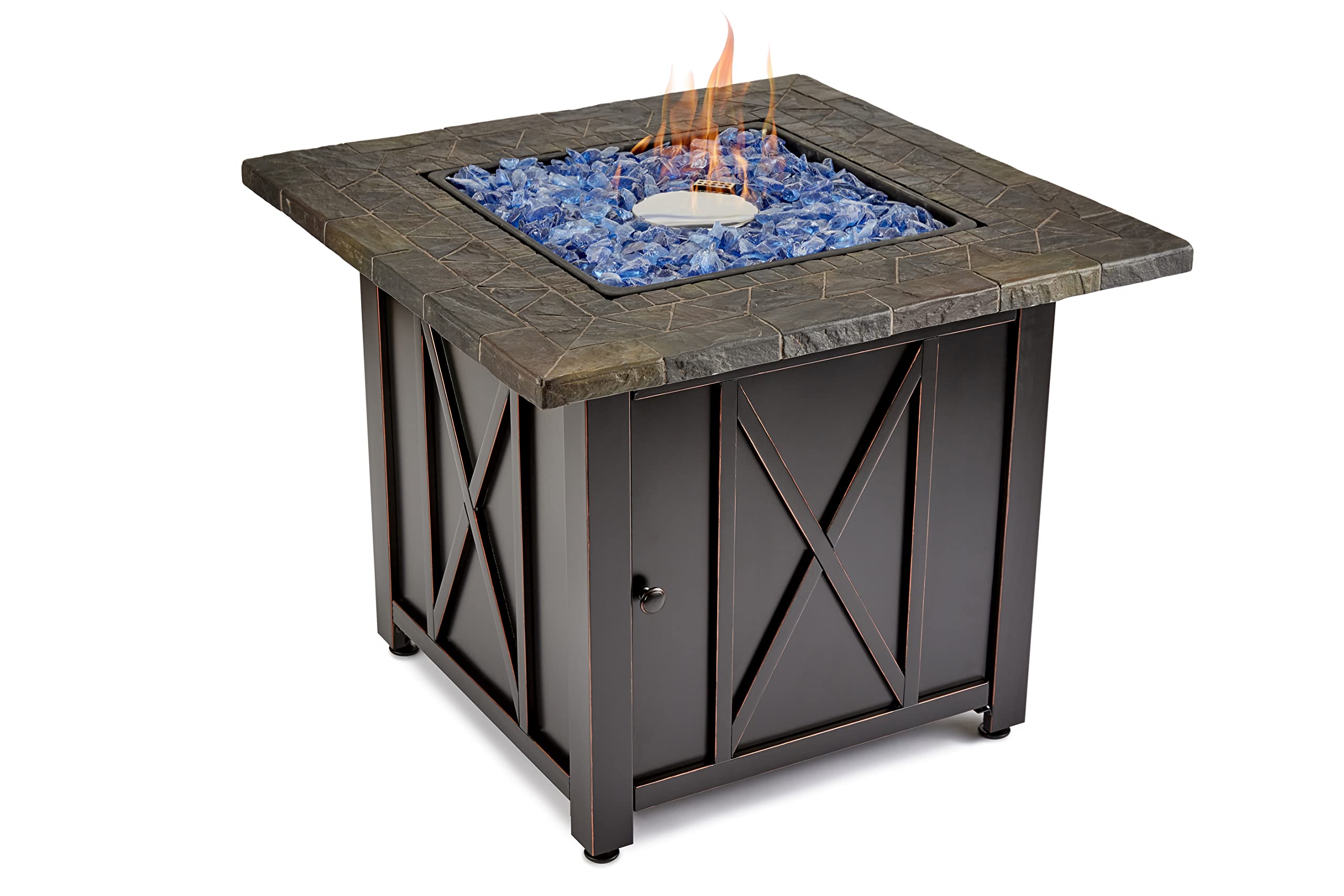 Endless Summer 30 Inch Square 30,000 BTU Liquid Propane Gas Outdoor Fire Pit Table