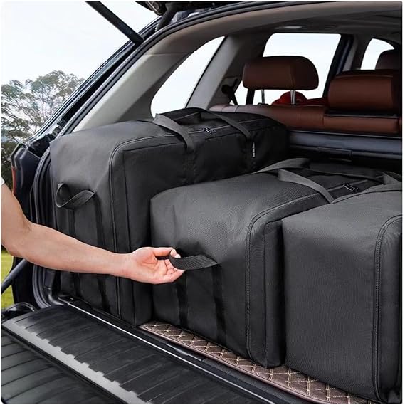 Portable Foldable Lightweight Luggage Heavy Duty Sports Storage Bag Travel Duffle Bag for Hiking, Camping & Gym Equipment Bag for Team Coaches, Black, 35.4 * 15 * 11.8 inches, Morden