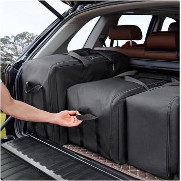 Portable Foldable Lightweight Luggage Heavy Duty Sports Storage Bag Travel Duffle Bag for Hiking, Camping & Gym Equipment Bag for Team Coaches, Black, 35.4 * 15 * 11.8 inches, Morden