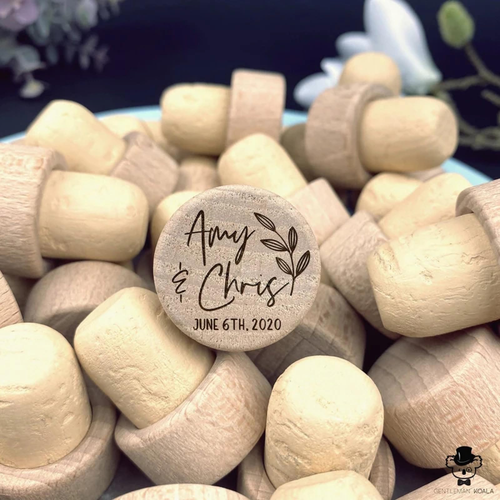 Bouchons De Bouteille Personnalisés Avec Nom Et Date, Cadeau De Bouchon De Vin Personnalisé, Liège En Bois, Décor De Fête Prénatale, Bouchons De Vin Gravés, Cadeaux De Fête, Conception Person