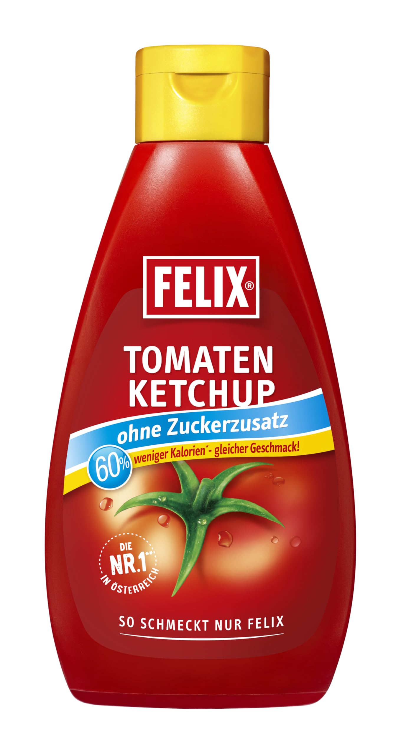 Felix Ketchup Zuckerreduziert | ohne Zuckerzusatz 60% weniger Zucker | Familienpackung 6 x 960 g