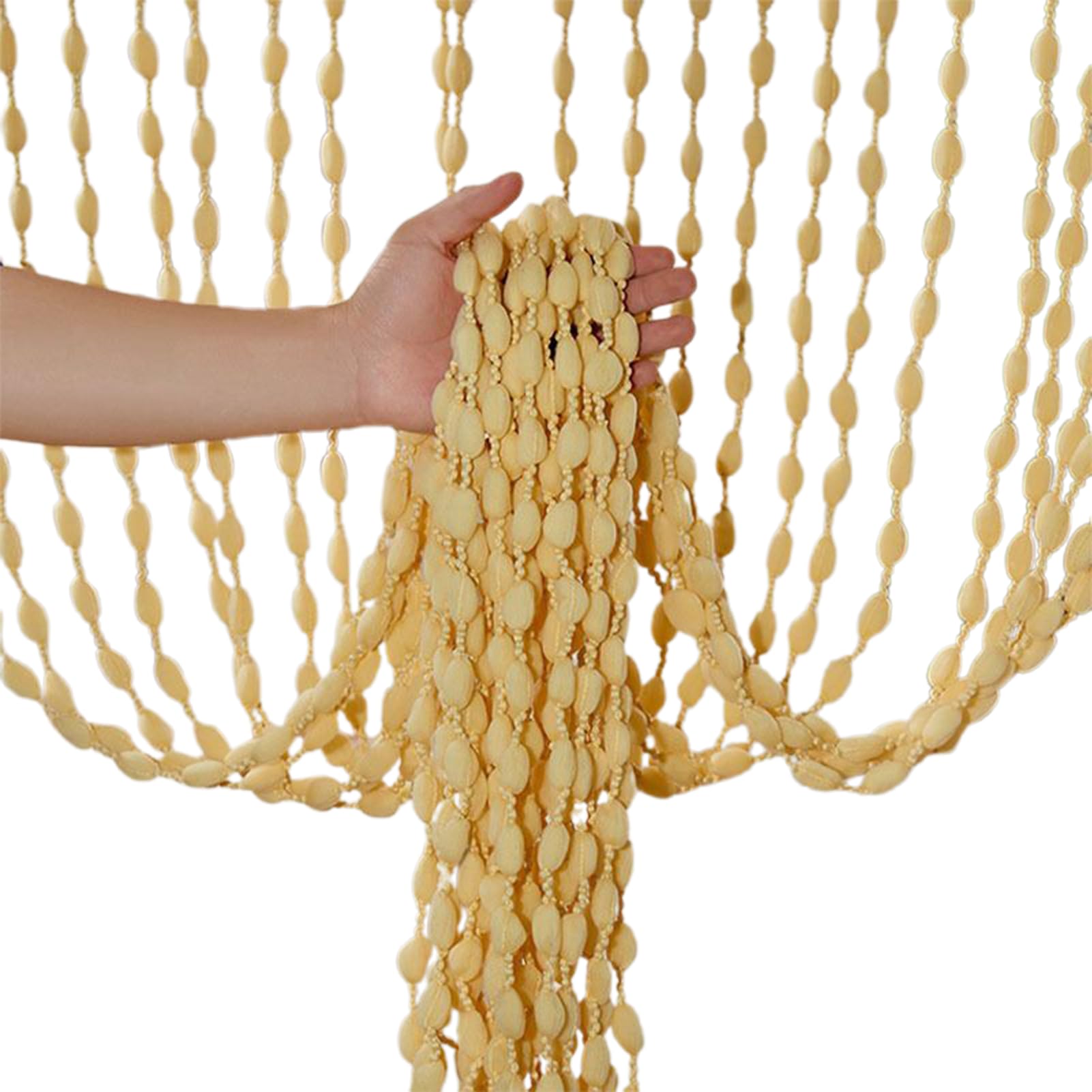 Cortina de cuentas zwxqe con borlas elegantes para salones y dormitorios