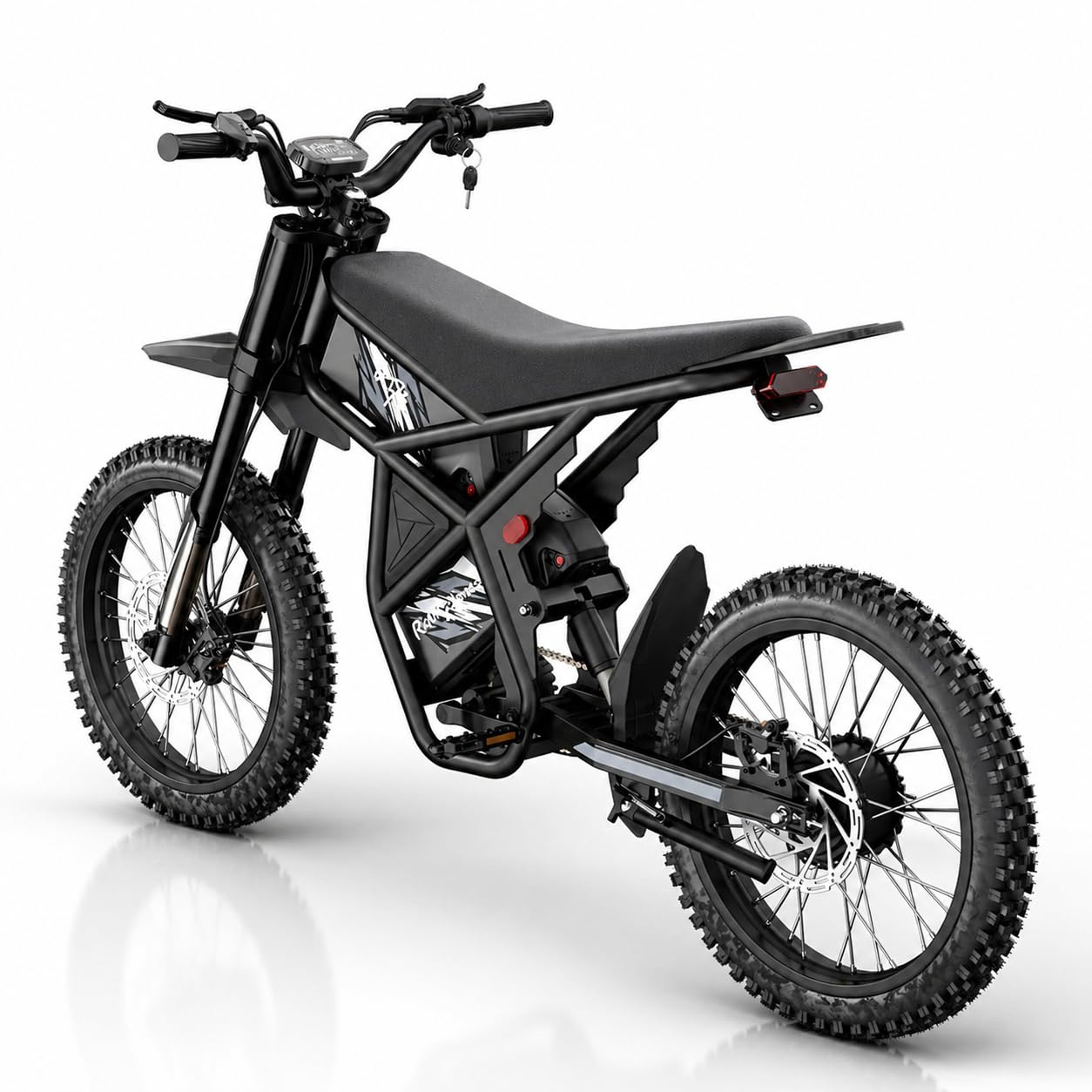 Riding'times Upgraded GT73 Electric Motorcycle for Adults Teens, 2400W 48V 37MPH Dirtbike, 36.4AH Dual Battery Ebike Up to 85 Miles, 25" Motorcycle Tire, UL2849 All Terrain for Mountains, Snow, Sand