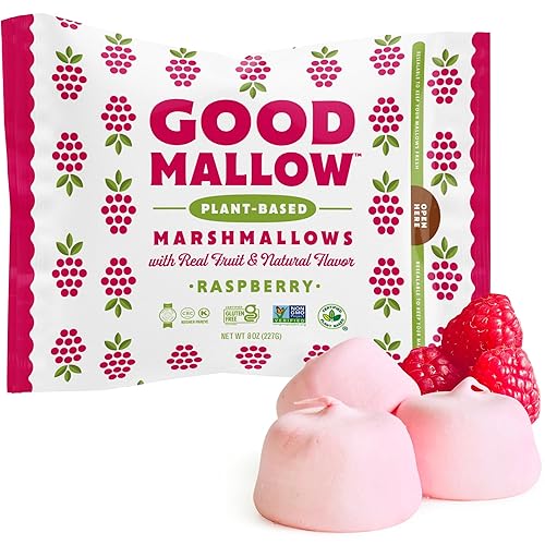 Vista 8 de GoodMallow Malvaviscos veganos - Grandes Kosher, sin gluten y sin lácteos, malvaviscos saludables naturales sin gelatina para chocolate caliente