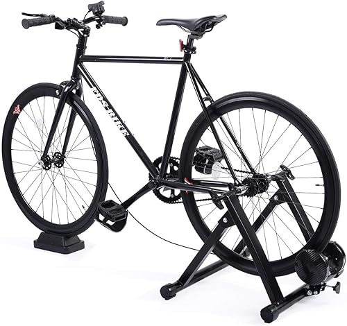 DORTALA Soporte magnético de acero para bicicleta con 8 niveles de resistencia, soporte de entrenamiento estacionario para bicicleta, color negro