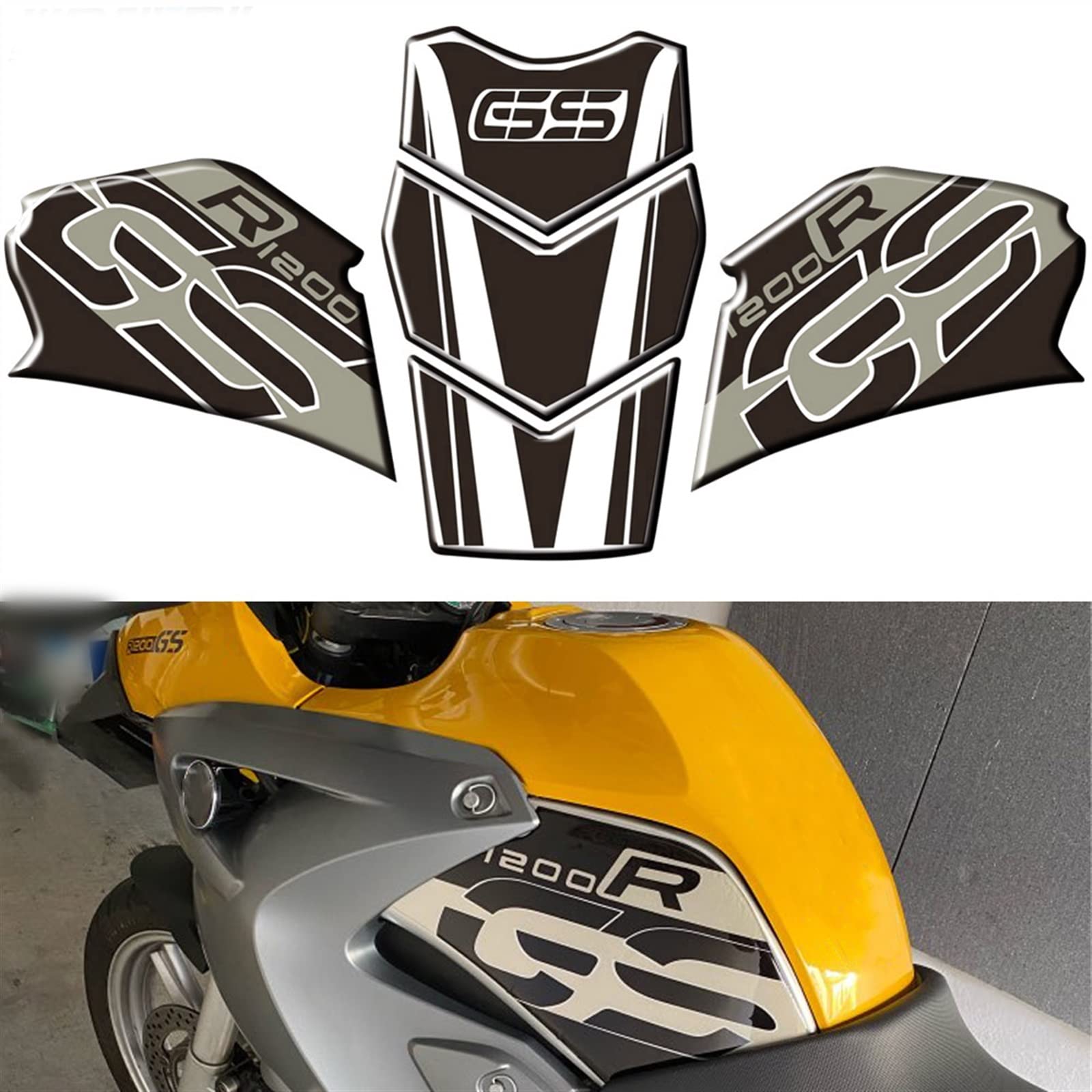 Kit 5 Pièces Bmw Adventure Protection Réservoir Moto BMW R1200GS Adventure 2005-2012 - Set 5 Pièces Antidérapant Autocollant Antidérapant