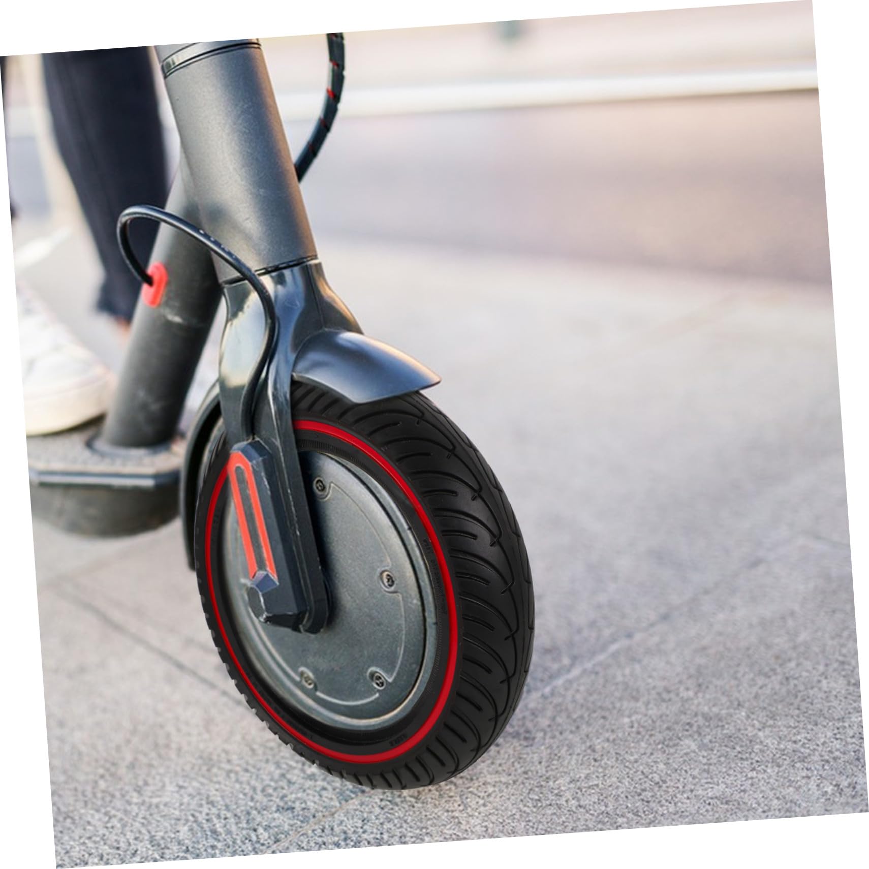 Pneu Plein Trottinette Électrique Roue de Remplacement Antidérapante et Solide pour Scooter Électrique Pro Pneu Non Gonflable à Structure Alvéolée Rouge pour Meilleure Stabilité
