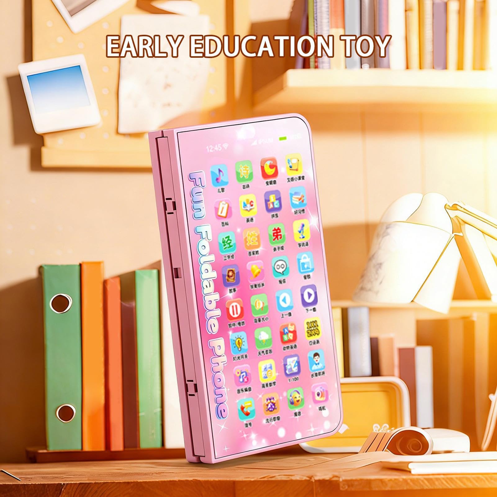 Kinder Spielzeug Telefon | Faltbares Spielzeughandy,Kindermusikspielzeug,für Kinder Junge Mädchen Geschenk Zuhause Reise Urlaub