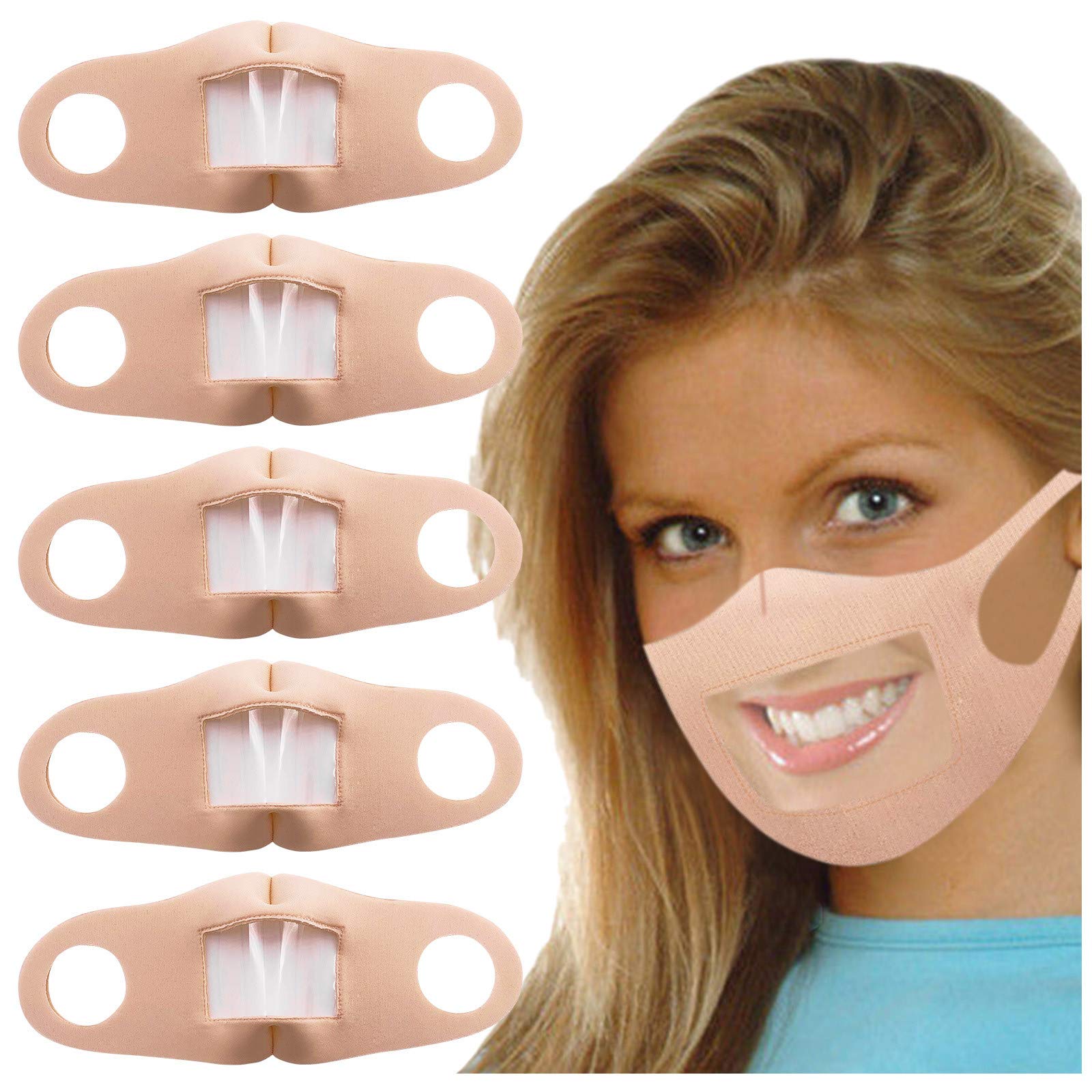 Masque Facial Transparent Entièrement Visible, Masque D'entraîneur, Enseignants, Orthophonie