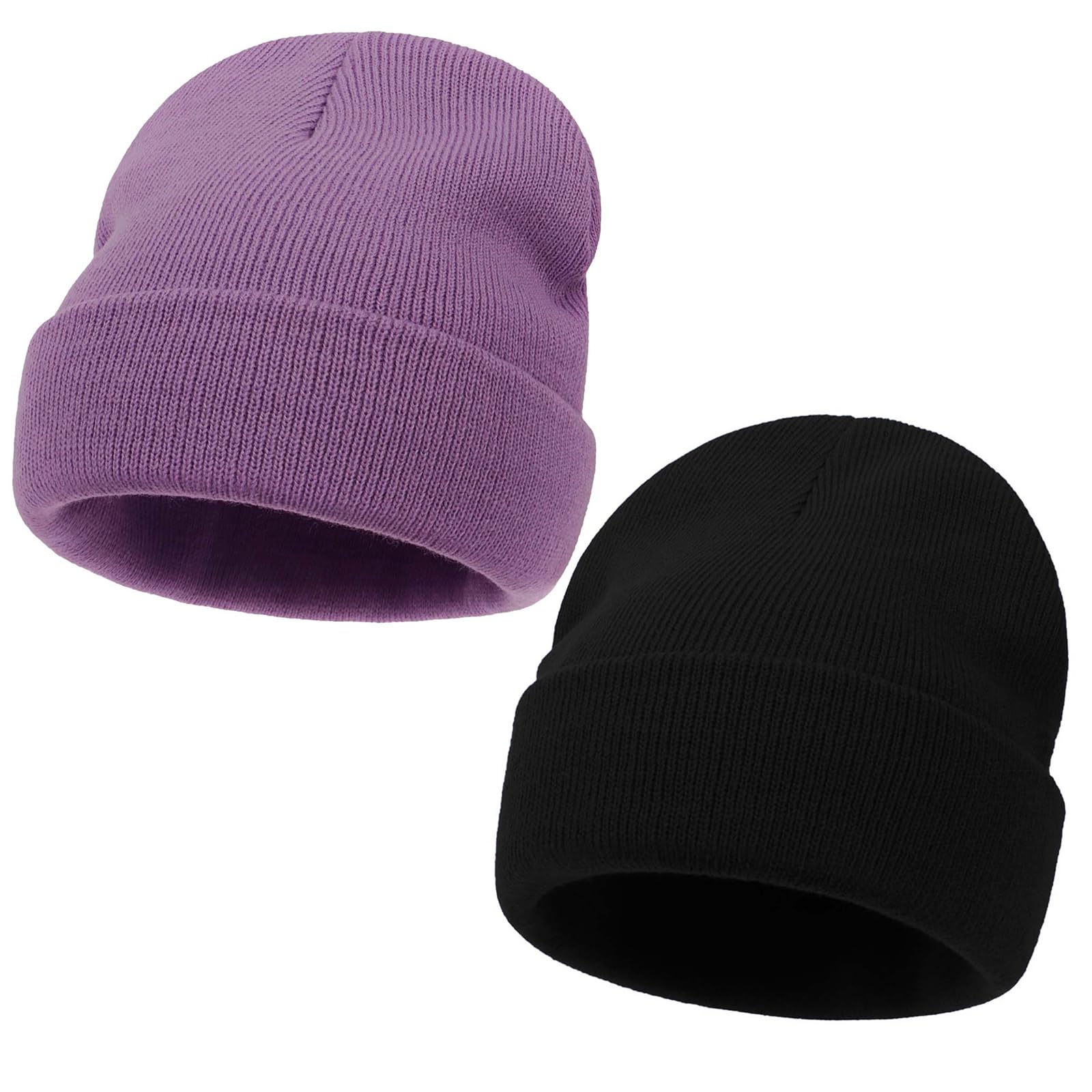 Kids Beanie Boys Girls Winter Hats Children Cuffed Knit Warm Skull Caps