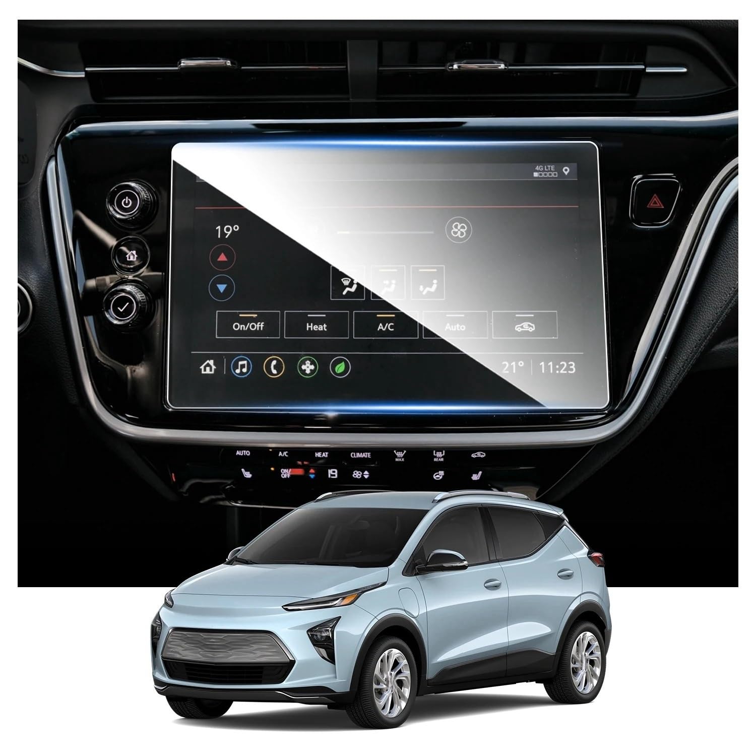 Film protection d'écran pour Chevy Bolt EV-EUV 2022 2023 en verre trempé de navigation