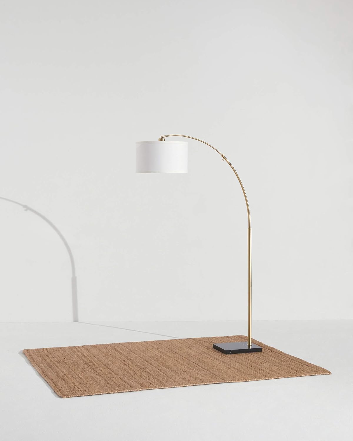 🔥 Cаѕhbасk uр tо 70% Brightech Logan - Contemporary Arc Floor Lamp w. Marble Base - Over The Couch Hanging Light On Arching Pole - Modern Living Room Lighting Matches Decor & Gets Compliments - Gold / Brass