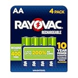 Rechargeable AA Batteries, Rechargeable Double A Batteries (4 Count)