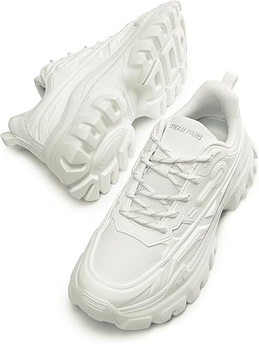 Vista 2 de DREAM PAIRS Women Chunky Fashion Sneakers Platform Bold Lace-Up Comfortable Sneakers.