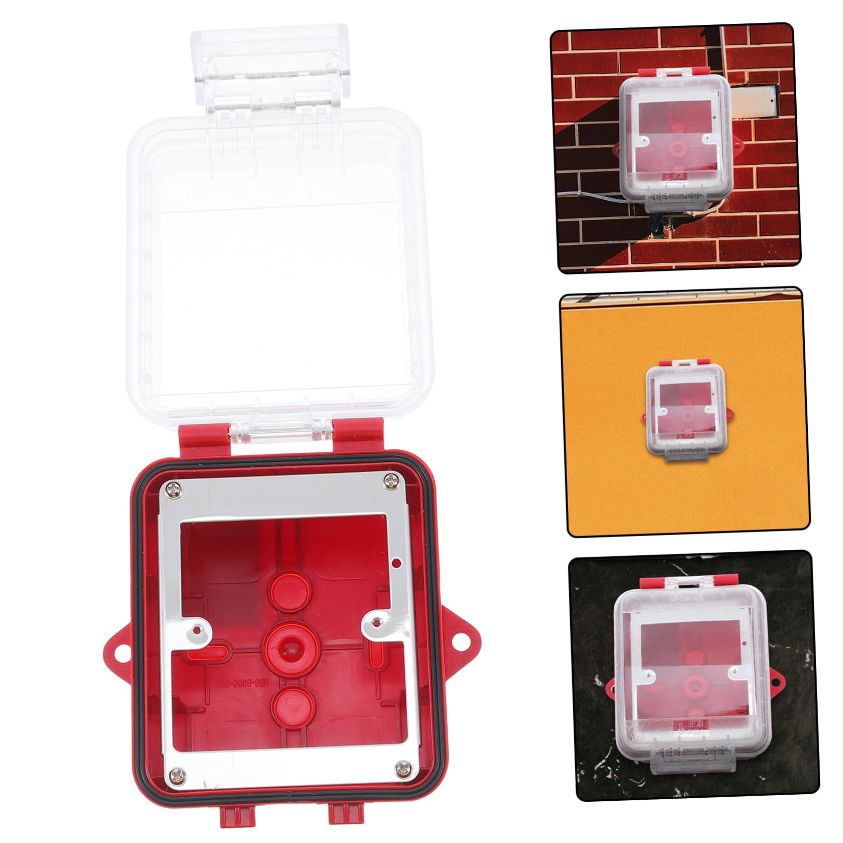 TEHAUX Cubierta Para Botón De Alarma Manual - Protector De Punto De De Emergencia Compatible Con Sistemas De Alarma Exterior