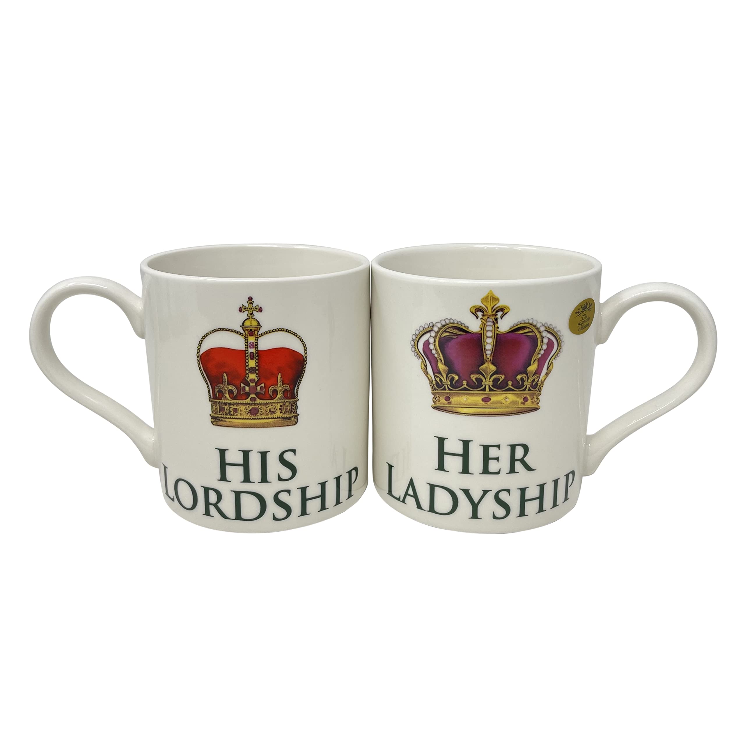 HTUK His Lordship & Her Ladyship Ceramic Mugs Set 10 oz with Gift Box