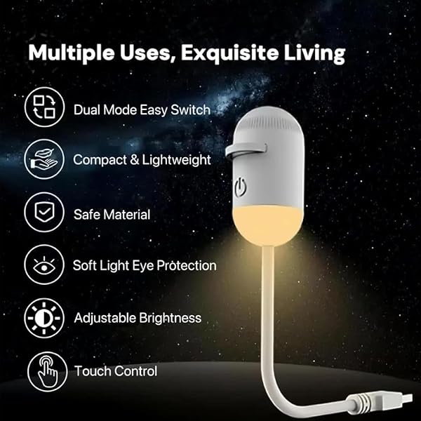 Nachtlicht Sternenhimmel Projektor, LED Sternenhimmel Projektor mit 12 Projektionsfolien, 360° Drehbar Nachtlicht mit Einstellbarer Helligkeit, USB Sternenprojektor für Schlafzimmer & Auto Deko (A) - 5