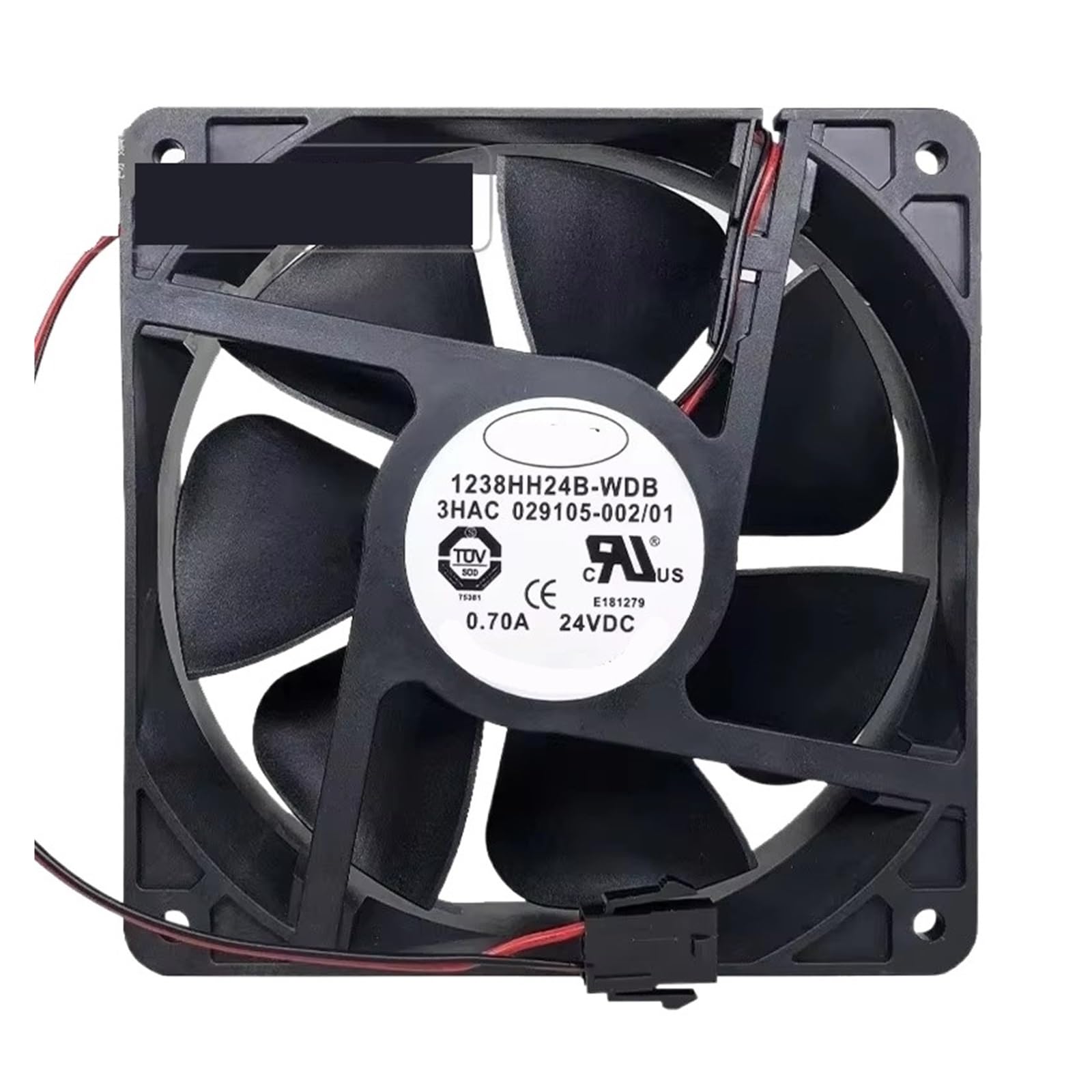 LZIKKGKI 12cm 120 * 120 * 38MM 24V 0.7A 1238HH24B-WDB Cooling Fan 3HAC029105-002 with plug fan