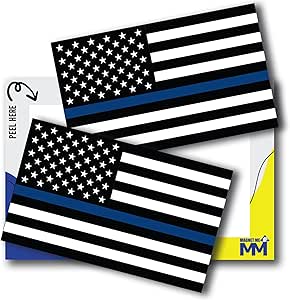 Police Thin Blue Line Decal Vinyl Bumper Sticker (2"x3 - Foto 8