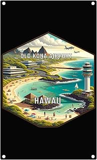 Old Kona Airport Hawaii Travel Destination Souvenir Metal Sign 9 x 15