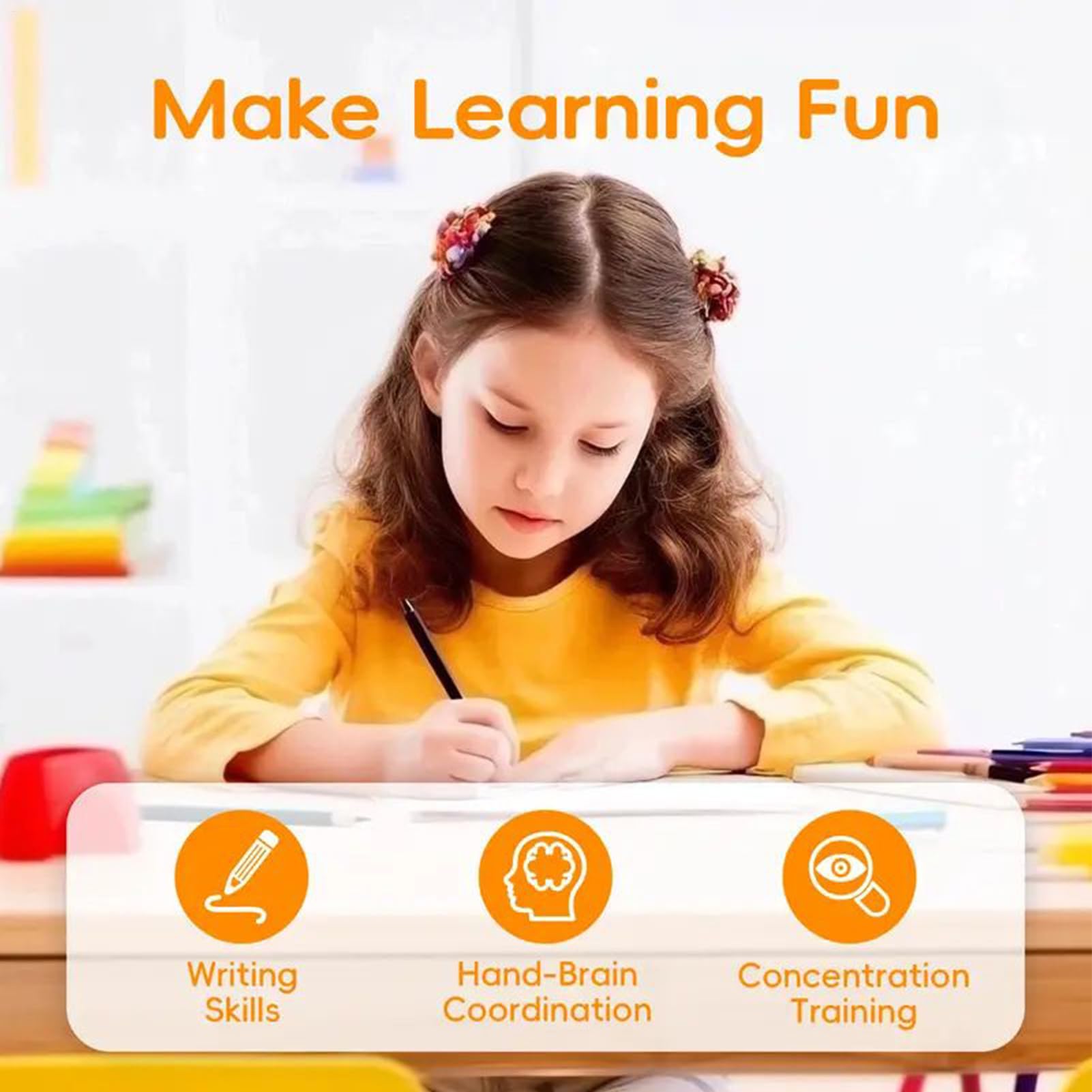 Libro De Práctica De Escritura Infantil Cuaderno Reutilizable Con Surcos | Libro De Práctica De Escritura Con Agarre Para Bebés, Niños Y Niñas De Preescolar, Jardín De Infancia Y Educación En Casa