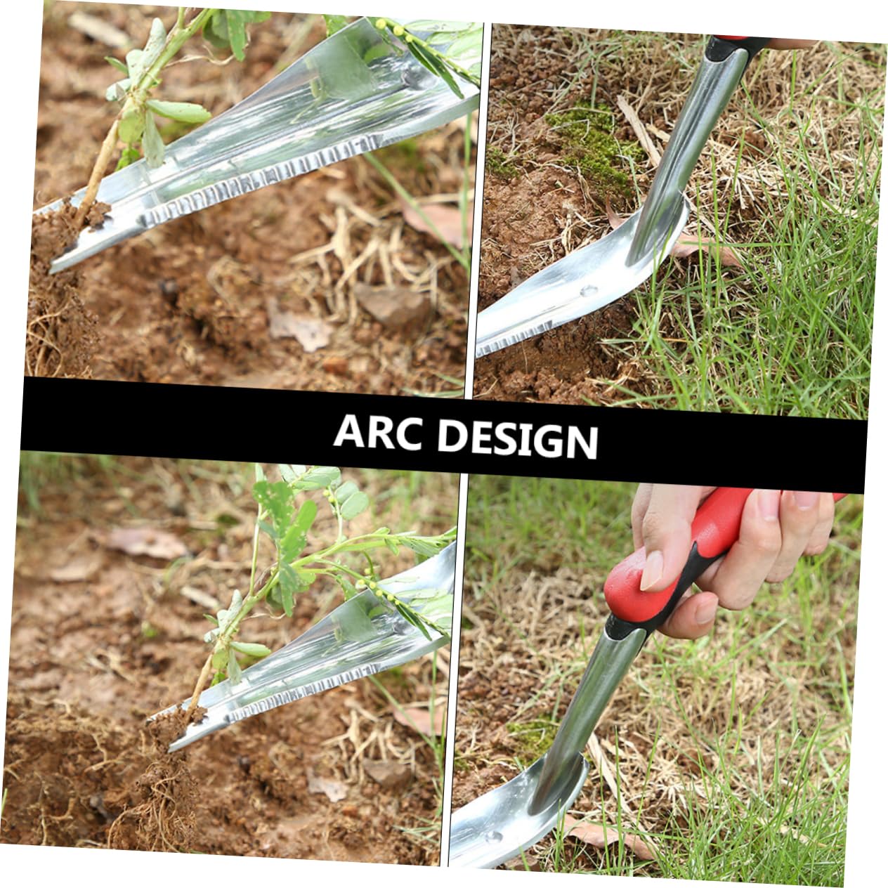 TOYANDONA Manual Weeder da Giardino in Ferro Rosso per Diserbo Manuale