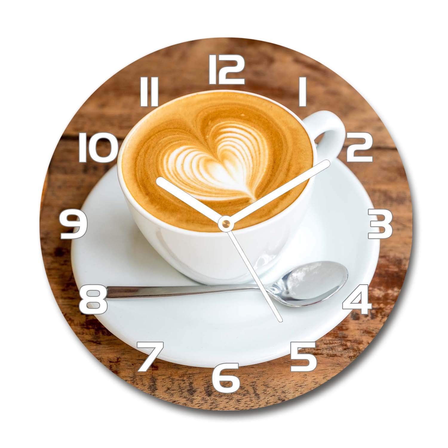 Horloge en verre silencieuse Tulup 60x60cm aiguilles blanches
