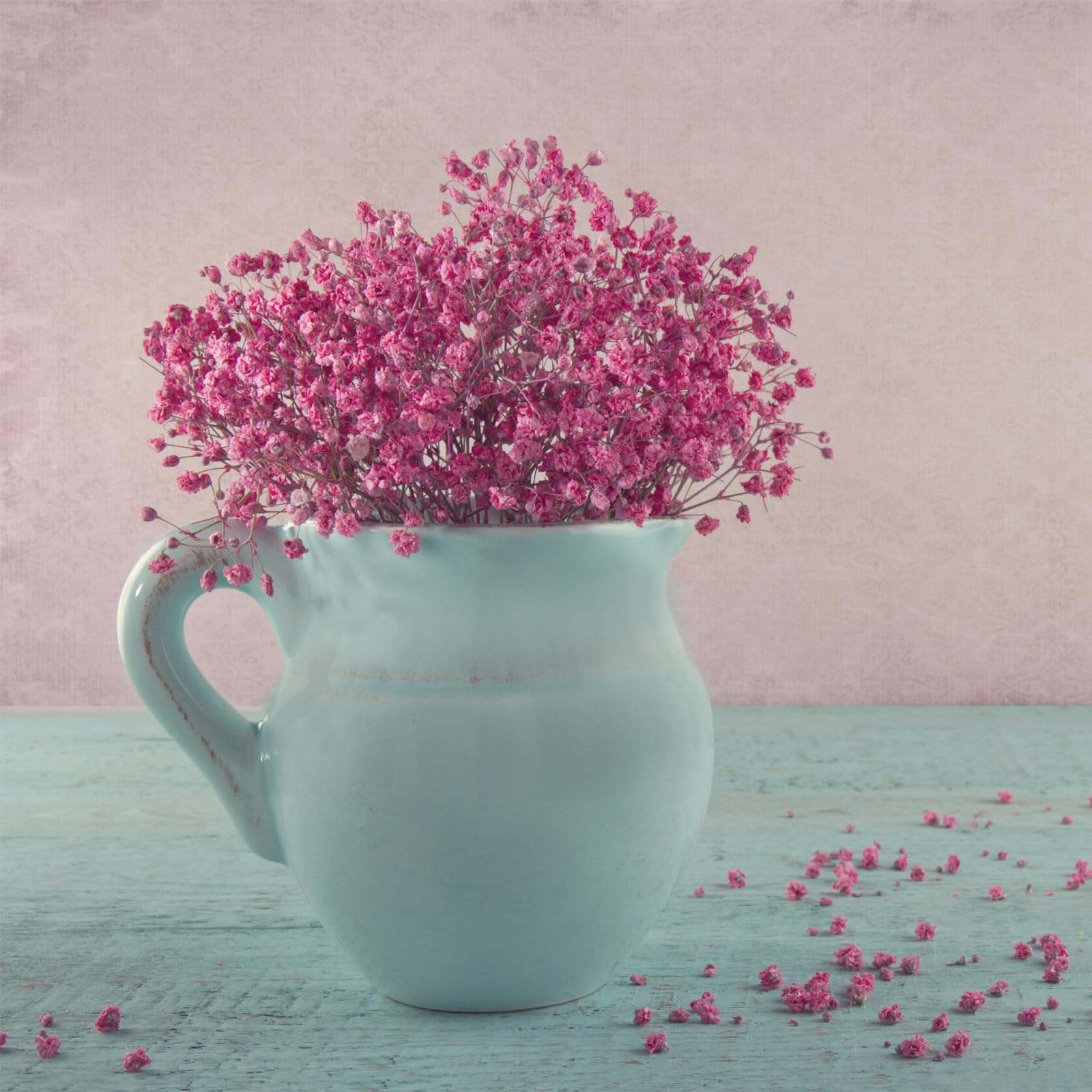 QUARKZMAN 2 Pcs Fleurs Artificielles 17 Pouces Gypsophila Rose Clair | Séchées De Gypsophile, Branches Naturelles De Gypsophile Pour Décoration De Mariage Fête Maison