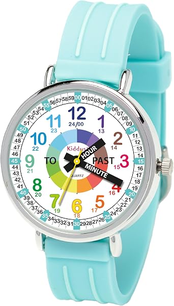 Kiddus Educational Watch for Girls. Children Watch to Learn Time. Analogue First Watch for Kids from 5 Years Old. Time Teacher Exercices Included